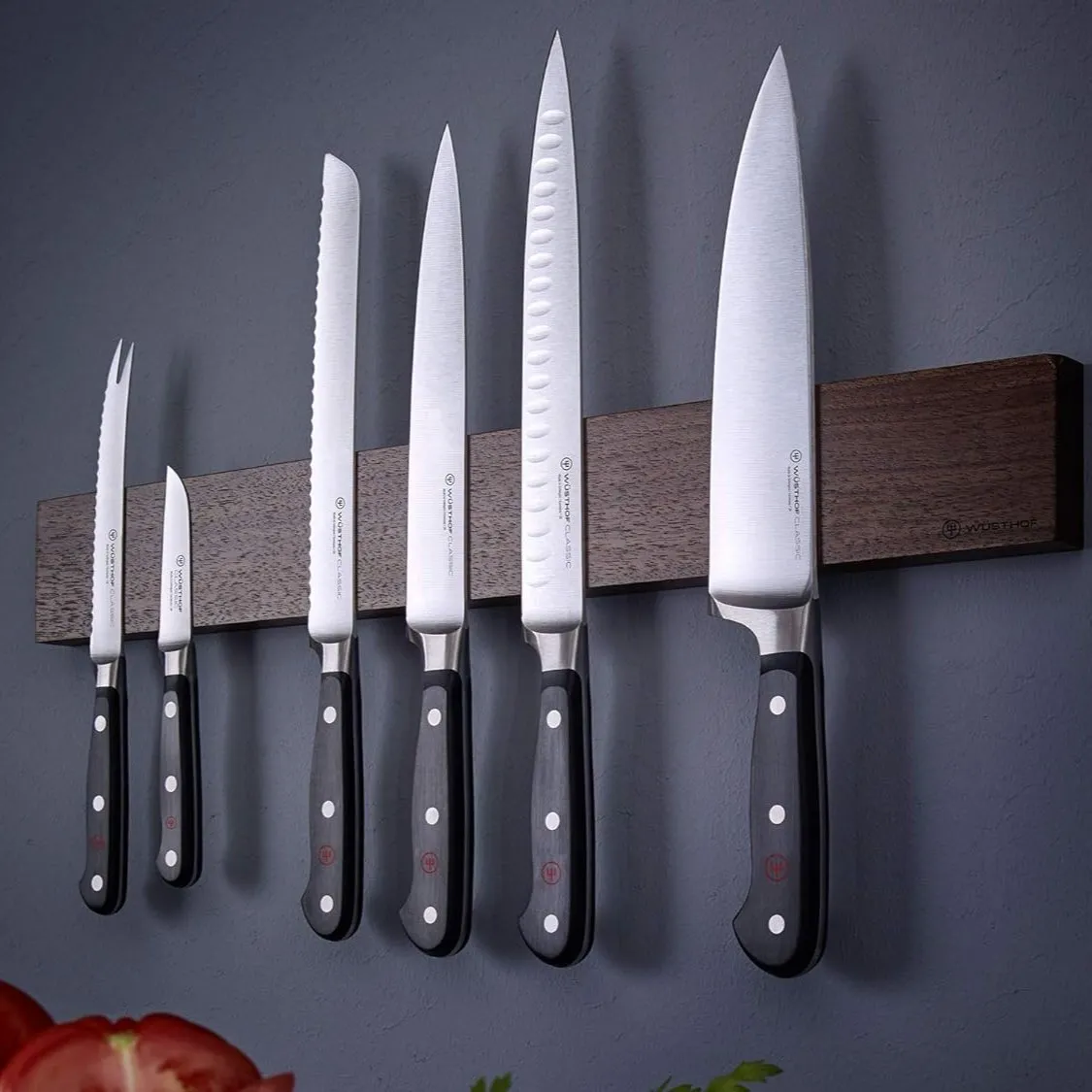 Wusthof Classic Four Piece Stainless Steel Steak Knife Set, Black