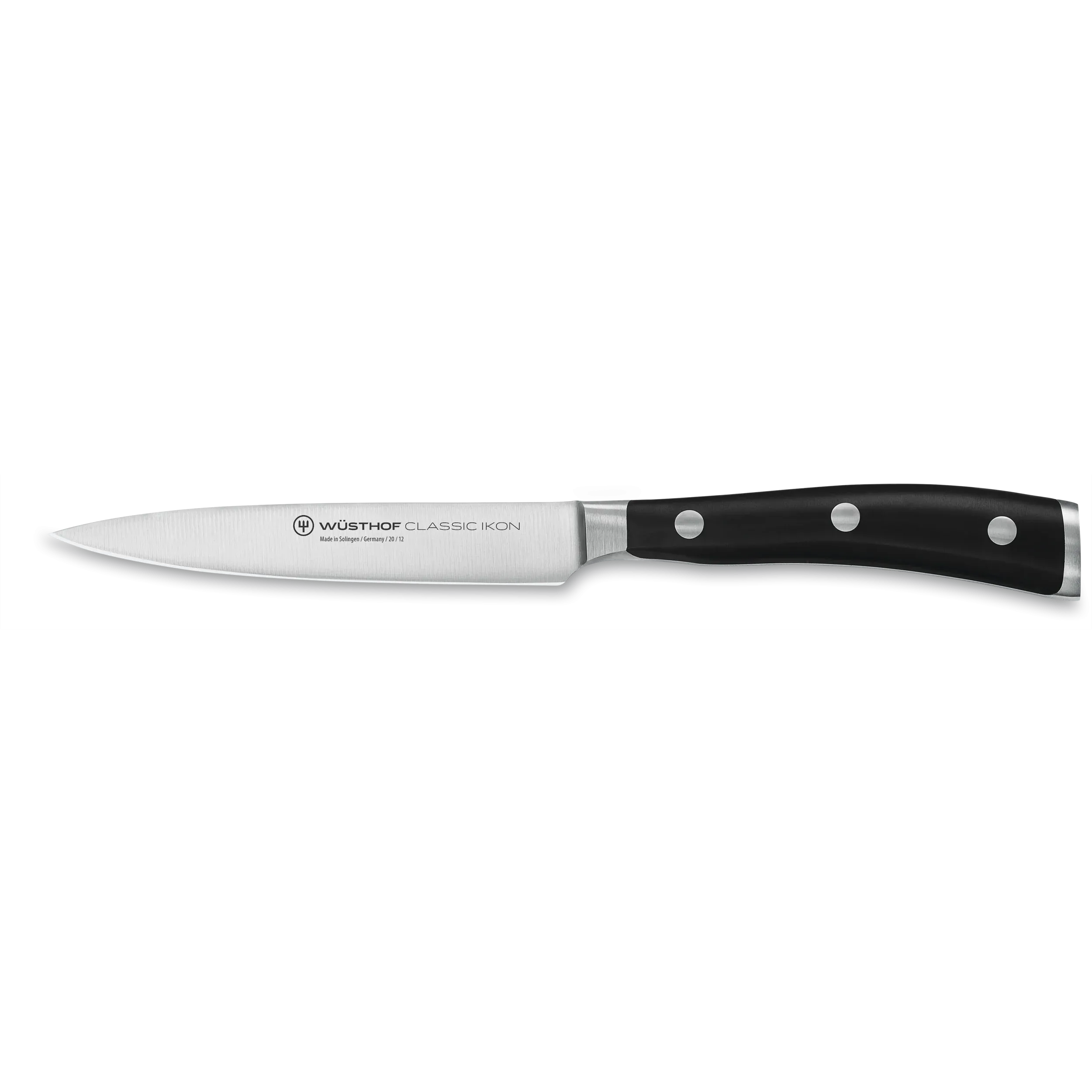 Wusthof Classic Ikon 4.5" Stainless Steel Utility Knife, Black