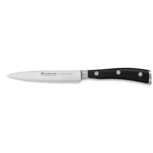 Wusthof Classic Ikon 4.5" Stainless Steel Utility Knife, Black