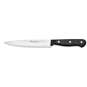 Wusthof Gourmet 6" Stainless Steel Utility Knife with Black Handle