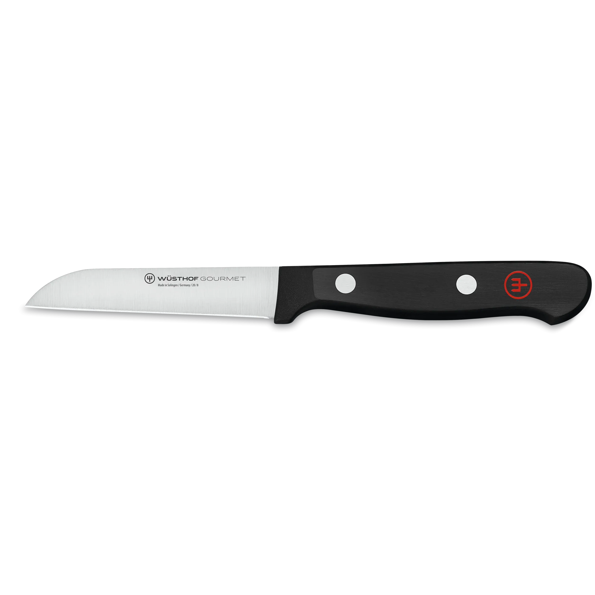 Wusthof Gourmet Three Piece Stainless Steel Paring Knife Set with Black Handles