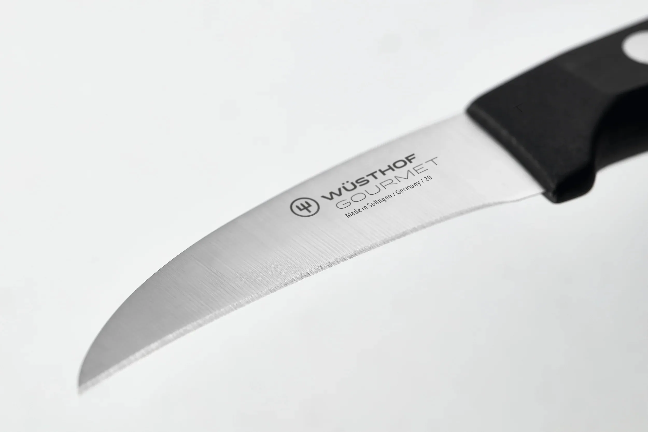 Wusthof Gourmet Three Piece Stainless Steel Paring Knife Set with Black Handles