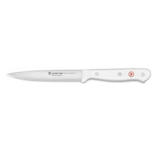 Wusthof Gourmet White 4.5" Stainless Steel Utility Knife with White Handle