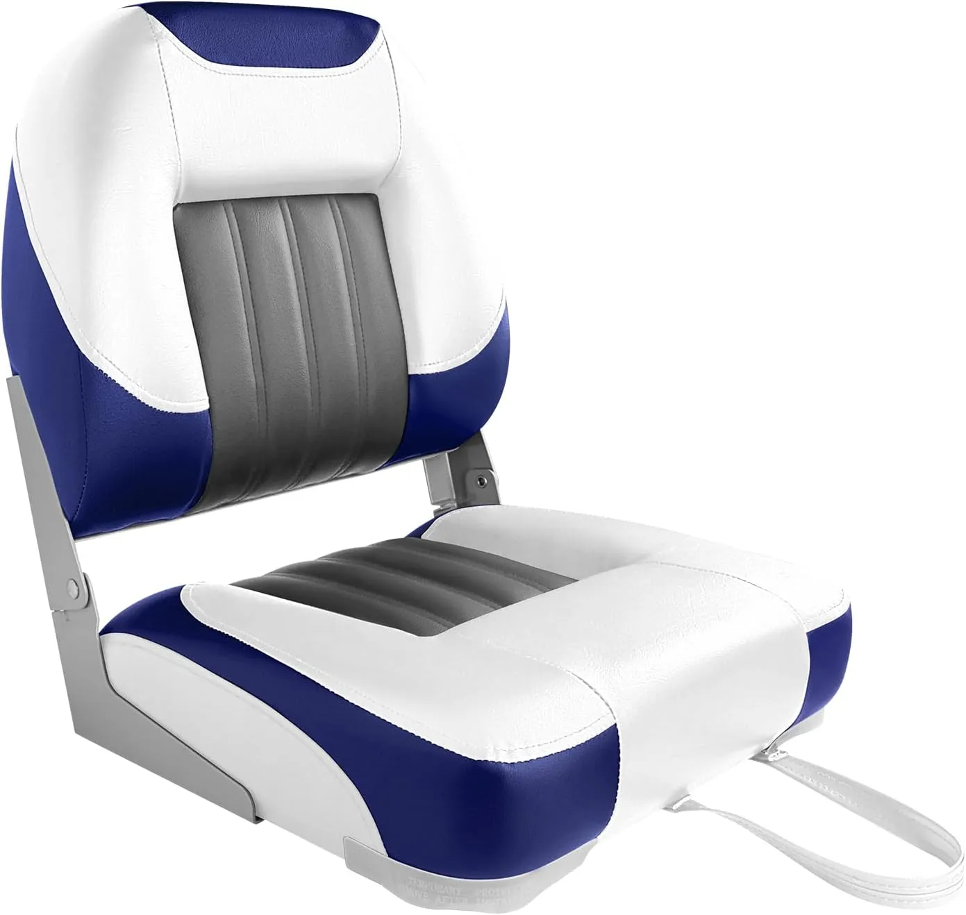 XGEAR Deluxe Low/High Back Boat Seat, Fold-Down Fishing Boat Seat