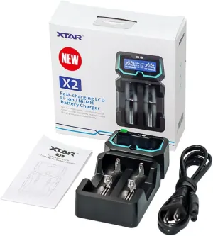 XTAR X2 Rechargeable Battery Charger (not Included Any Batteries)