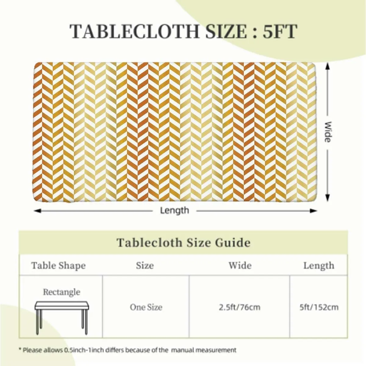 Yellow White Elastic Fitted Tablecloth Retro Abstract Stripe of Triangles Geometry Dining Room Table- Machine Washable Table Cover Protector Coral Fits up 5 Foot Tables