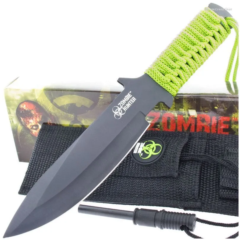 Z-Hunter Zombie Apocalypse 9" Fixed Knife W/ Fire Starter ZB005