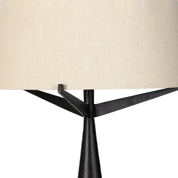 ZIGGY FLOOR LAMP-HAMMERED BLACK ALUMINUM