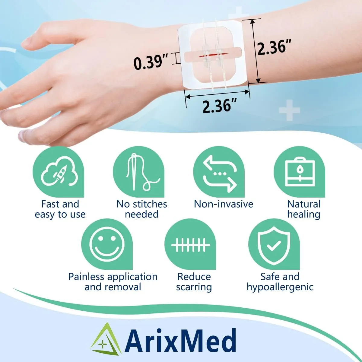 Zip Sutures Butterfly Bandaids, 4 Sets Emergency Wound Closures Device - Surgical Quality Laceration Repair Kit Without Stitches, Quick Clot Zip Sutures Laceration Kit